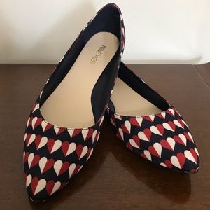 Nine West “Speak Up” Flats in Heart Print